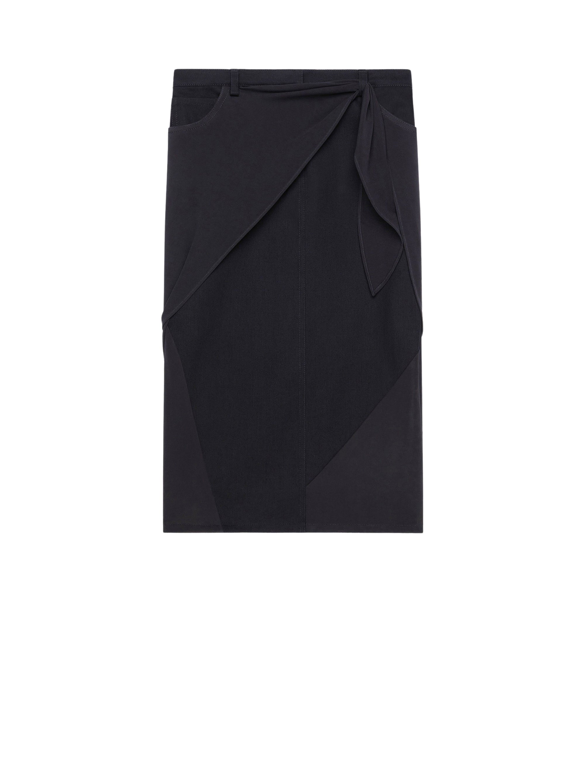 PREMIUM 2pcs NEW / JUPE EN DENIM ET DRAPÉ
