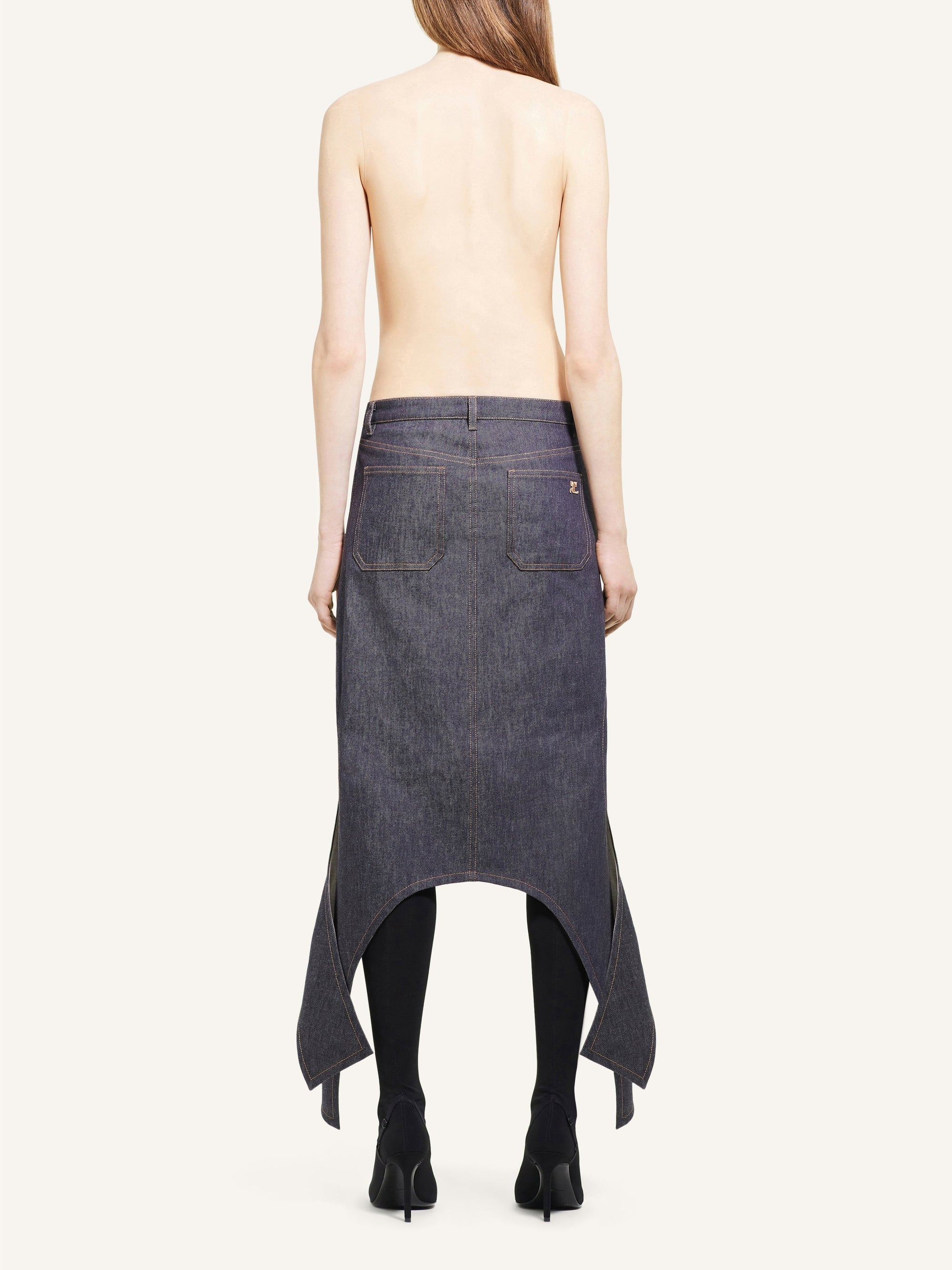PREMIUM 17pcs NEW / JUPE LONGUE INVERSÉE EN DENIM