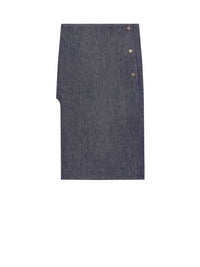 PREMIUM 23pcs NEW / JUPE POCHE CENTRALE EN DENIM - Dark Heather Grey