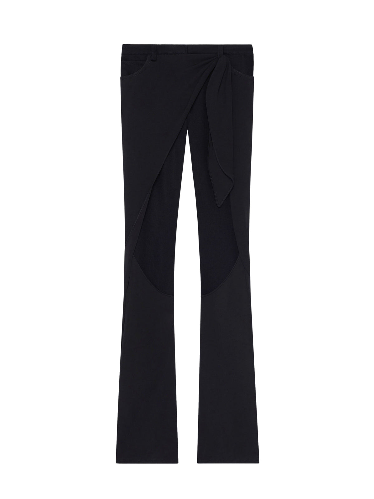 Pantalon 5 poches drapé en denim - Black