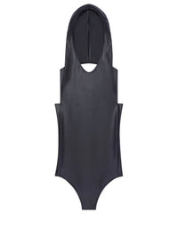 BODY À CAPUCHE EFFET CUIR