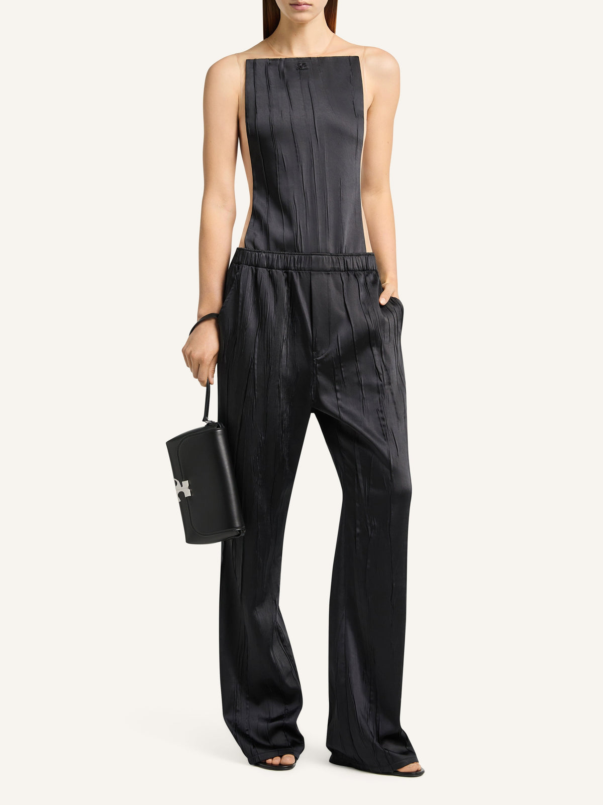 Body Illusion en satin - Black