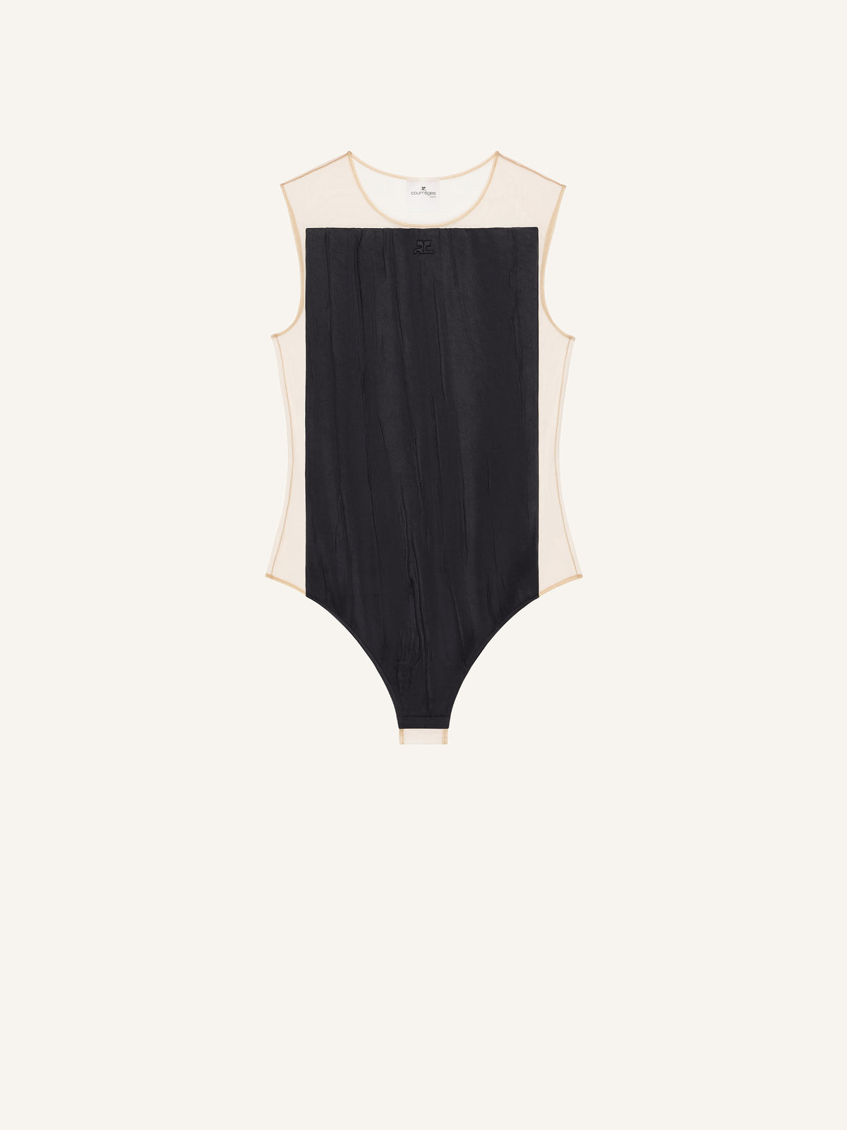 PRIX MARQUE : 110 / CRINKLED SATIN ILLUSION BODYSUIT-36