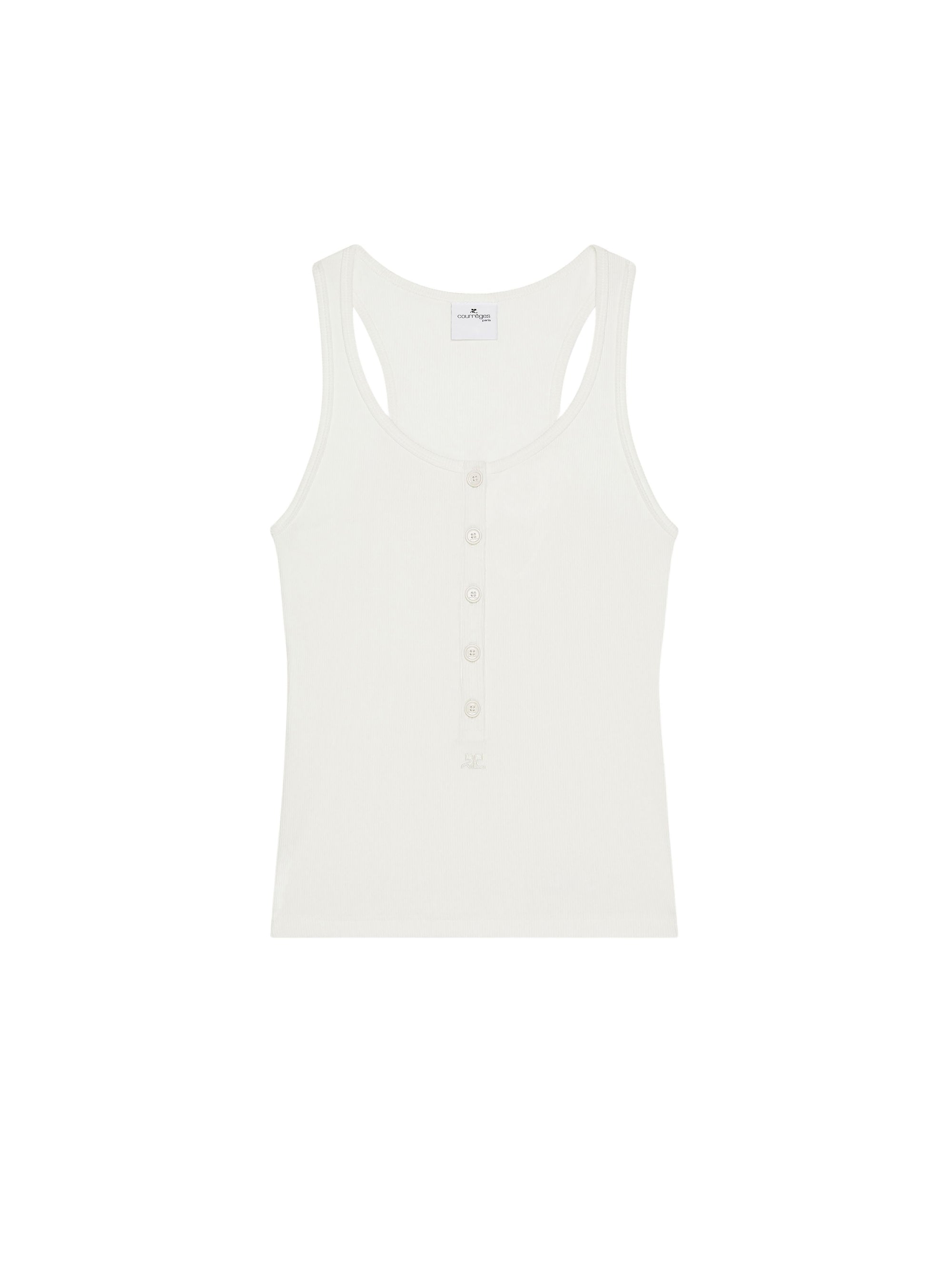 PREMIUM 68pcs NEW / DÉBARDEUR CÔTELÉ 90'S - Heritage white