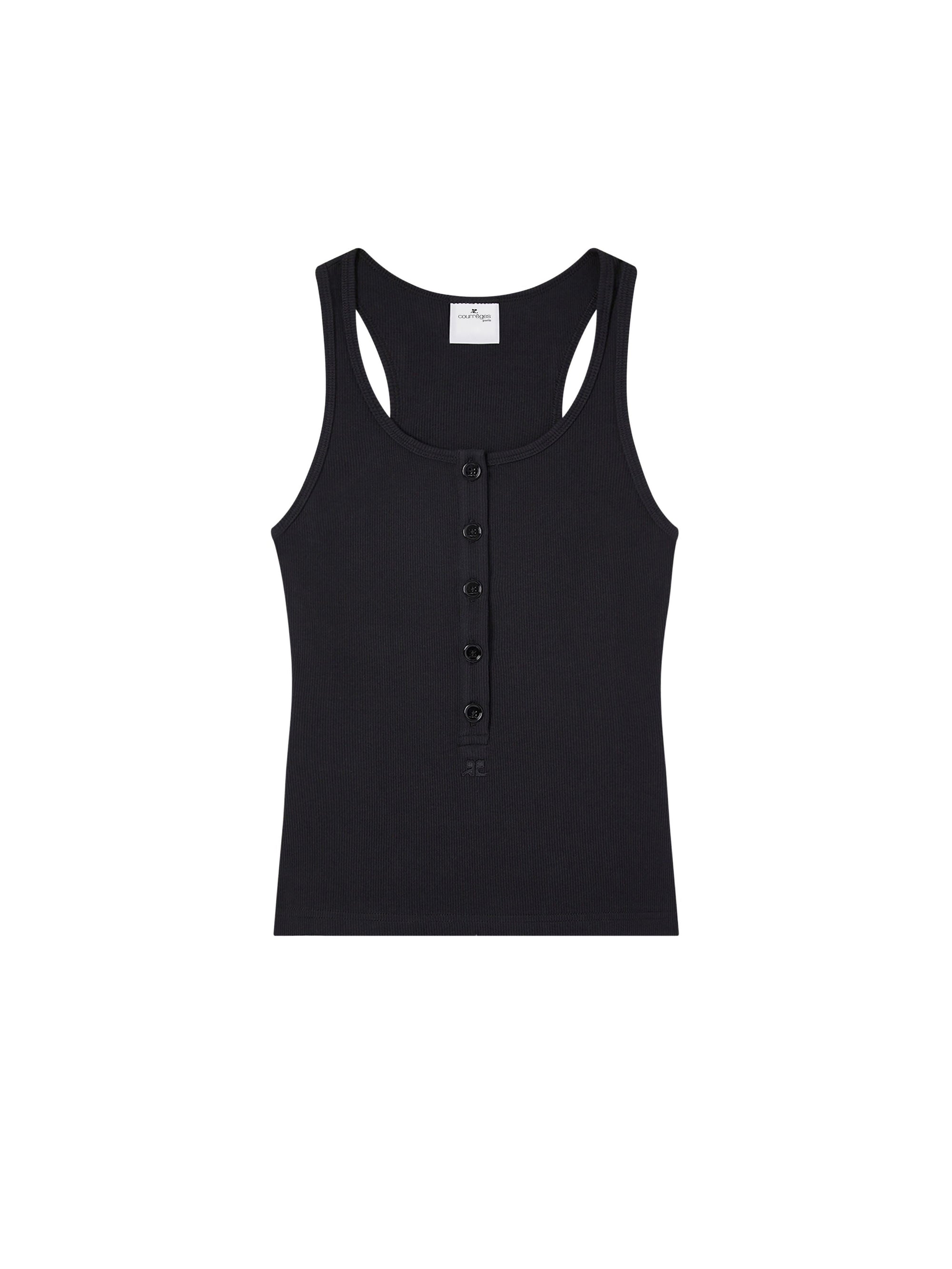 PREMIUM 64pcs NEW / DÉBARDEUR CÔTELÉ 90'S - Black