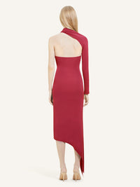 PRIX MARQUE : 150 / ROBE LONGUE SLASH EN CRÊPE