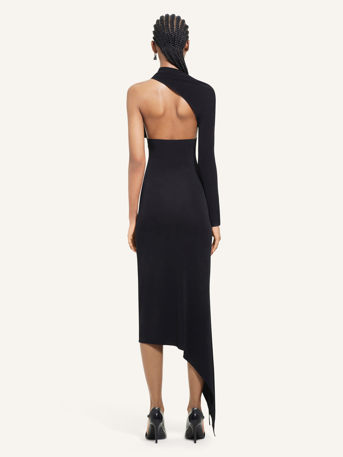 PRIX MARQUE : 150 / ROBE LONGUE SLASH EN CRÊPE
