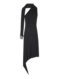 PRIX MARQUE : 150 / ROBE LONGUE SLASH EN CRÊPE