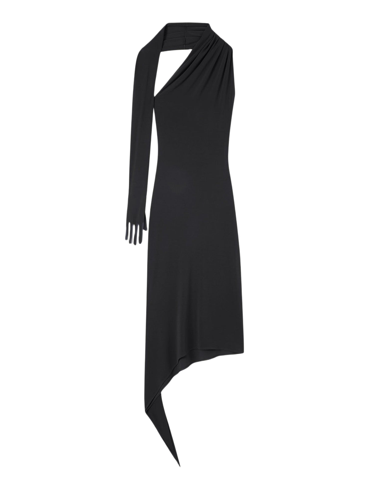 PRIX MARQUE : 150 / ROBE LONGUE SLASH EN CRÊPE