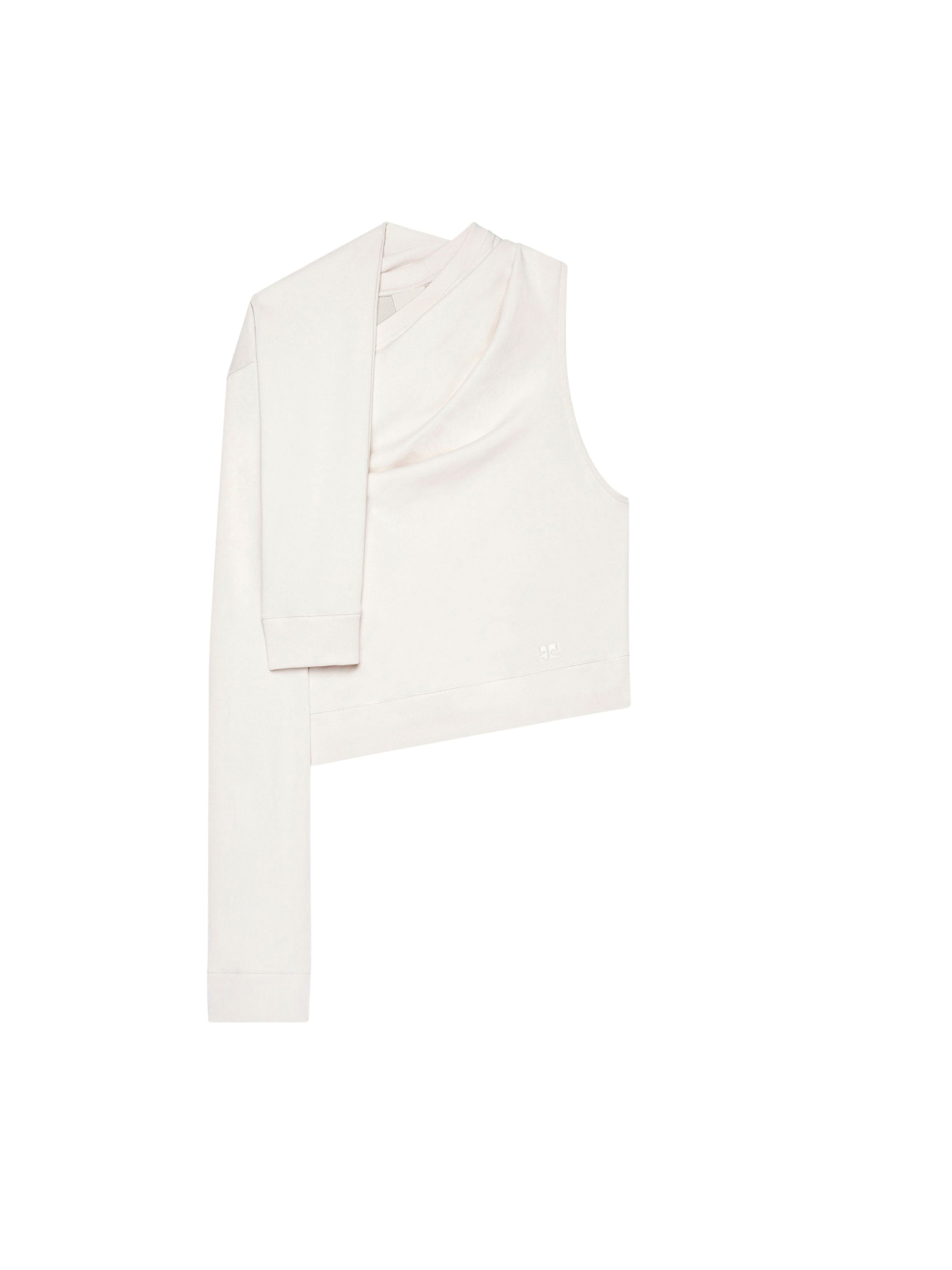 PREMIUM 37pcs NEW / SWEATSHIRT ASYMÉTRIQUE OFF SHOULDER - Oatmeal