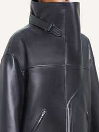 PRIX MARQUE : 860 / VESTE OVERSIZE EN CUIR