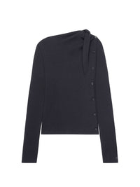 PREMIUM 35pcs NEW / CARDIGAN OBLIQUE NOUÉ - Black
