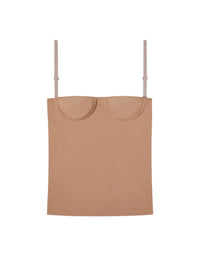 Top lingerie interlock - Noisette