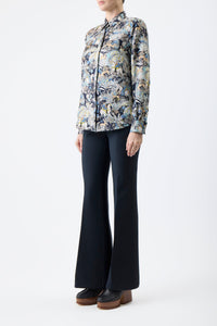 Henri Blouse en bleu multicolore flowers for gabi