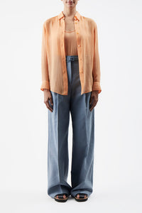 Ferrara Shirt en orange antilope flammé sergé