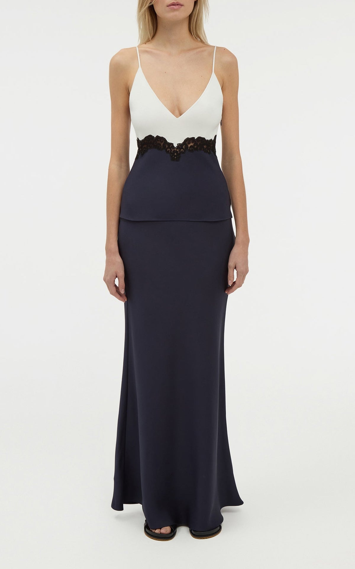 Dark Navy / Top Cynthia en soie et laine - Dark Navy