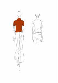 Antelope Orange / T-shirt Vik soie et laine - Antelope Orange