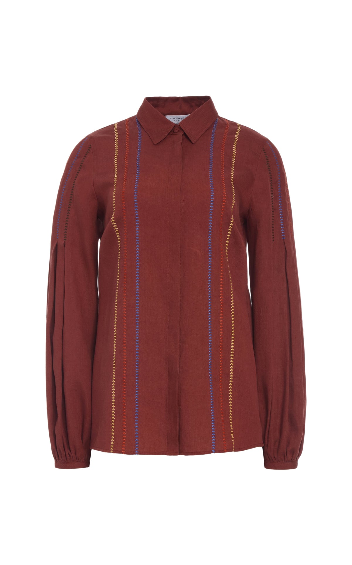 Burnt Sienna / Blouse Inga en lin - Burnt Sienna