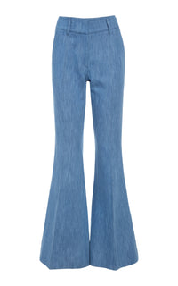 Medium Blue / Pantalon Rhein en coton et lin - Medium Blue