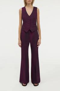 Bordeaux / Pantalon Rhein en laine - Bordeaux