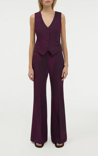 Bordeaux / Pantalon Rhein en laine - Bordeaux
