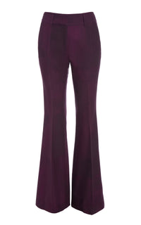 Rhein Pant en bordeaux barre laine drap de costume