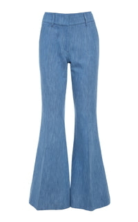Rhein Pant en bleu moyen coton lin denim