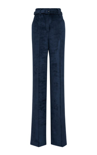 Norman Pant en cobalt super double satin