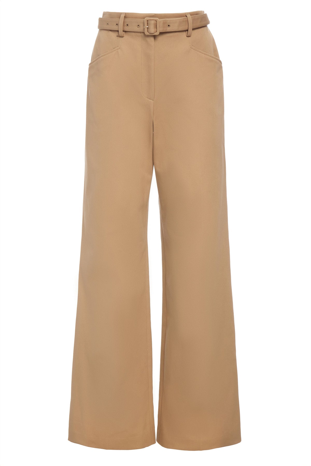 Norman Pant en camel coton Sea Island sergé