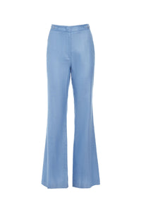 Vesta Pant en cobalt heavy lin sergé