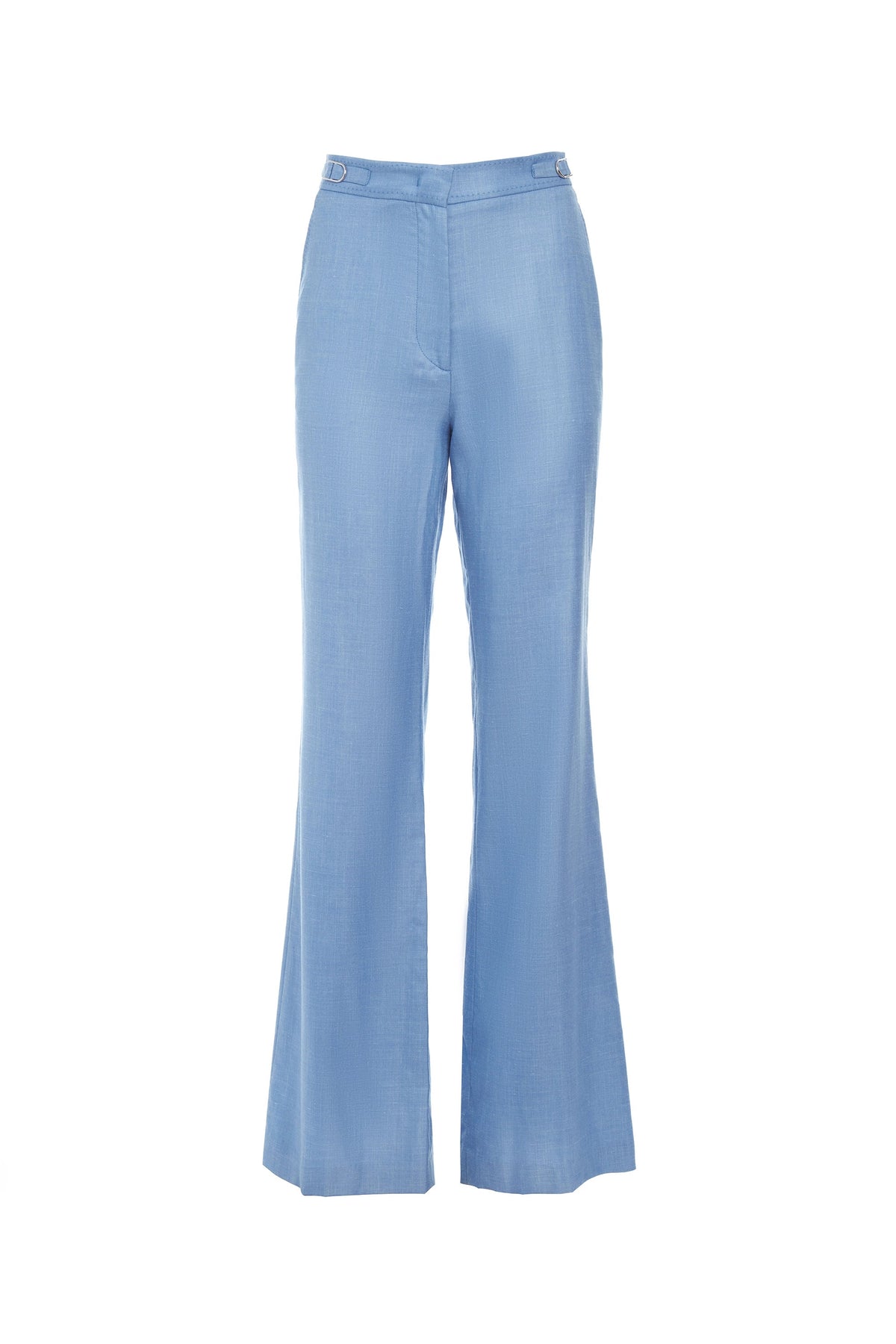 Vesta Pant en cobalt heavy lin sergé