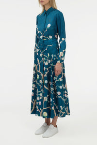 Blue Multi / Jupe Dugald en soie - Blue Multi