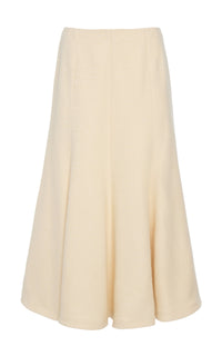 Selma Skirt en ivoire soie tweed