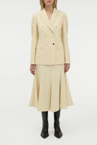 Selma Skirt en ivoire soie tweed