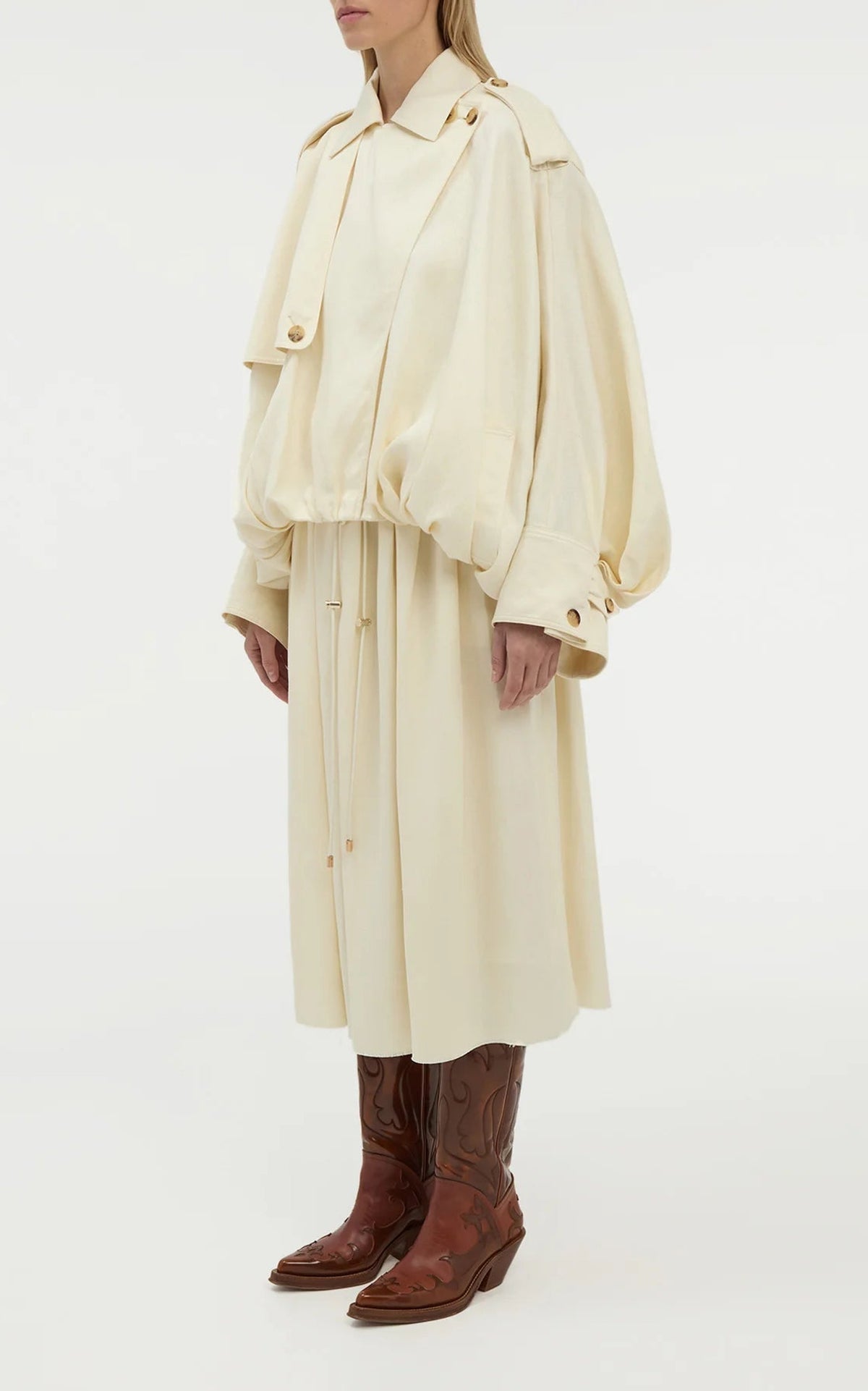 Ivory / Jupe Chiara en lin - Ivory
