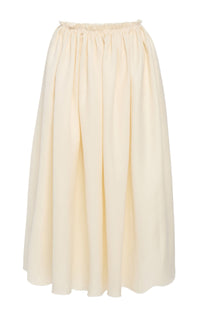 Chiara Skirt en ivoire textured lin sub
