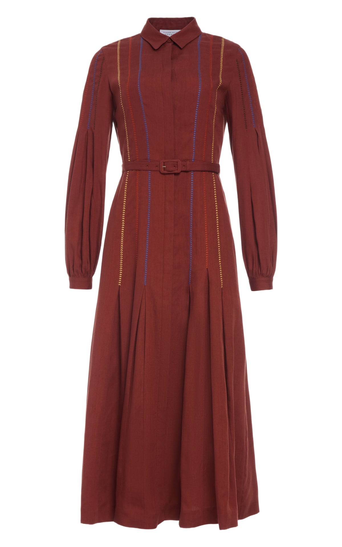 Burnt Sienna / Robe Aleka en lin - Burnt Sienna