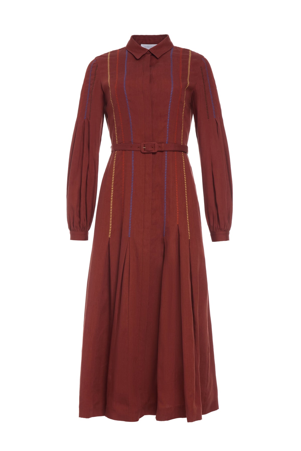 Burnt Sienna / Robe Aleka en lin - Burnt Sienna