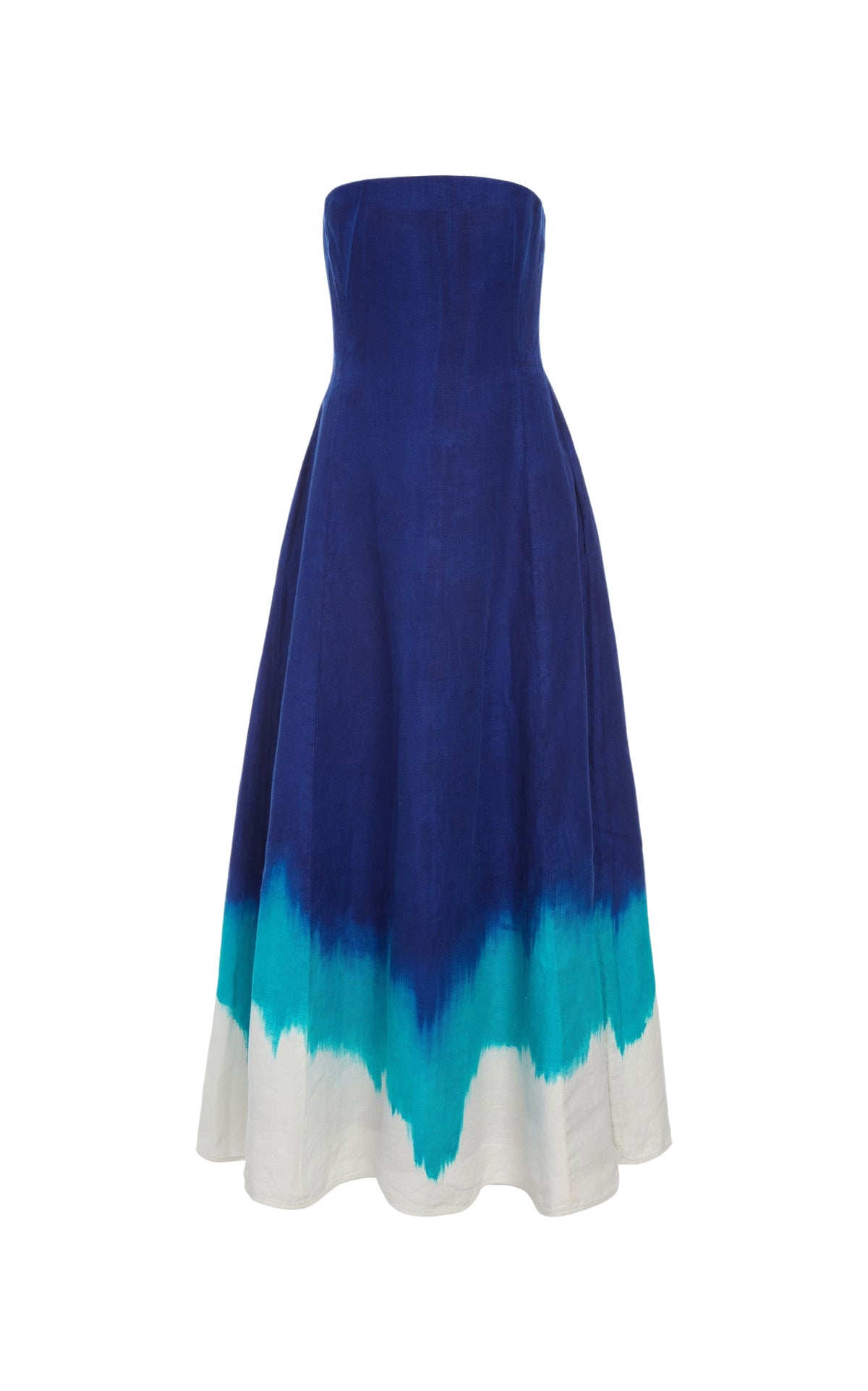 Cobalt Multi / Robe Alessia en lin - Cobalt Multi