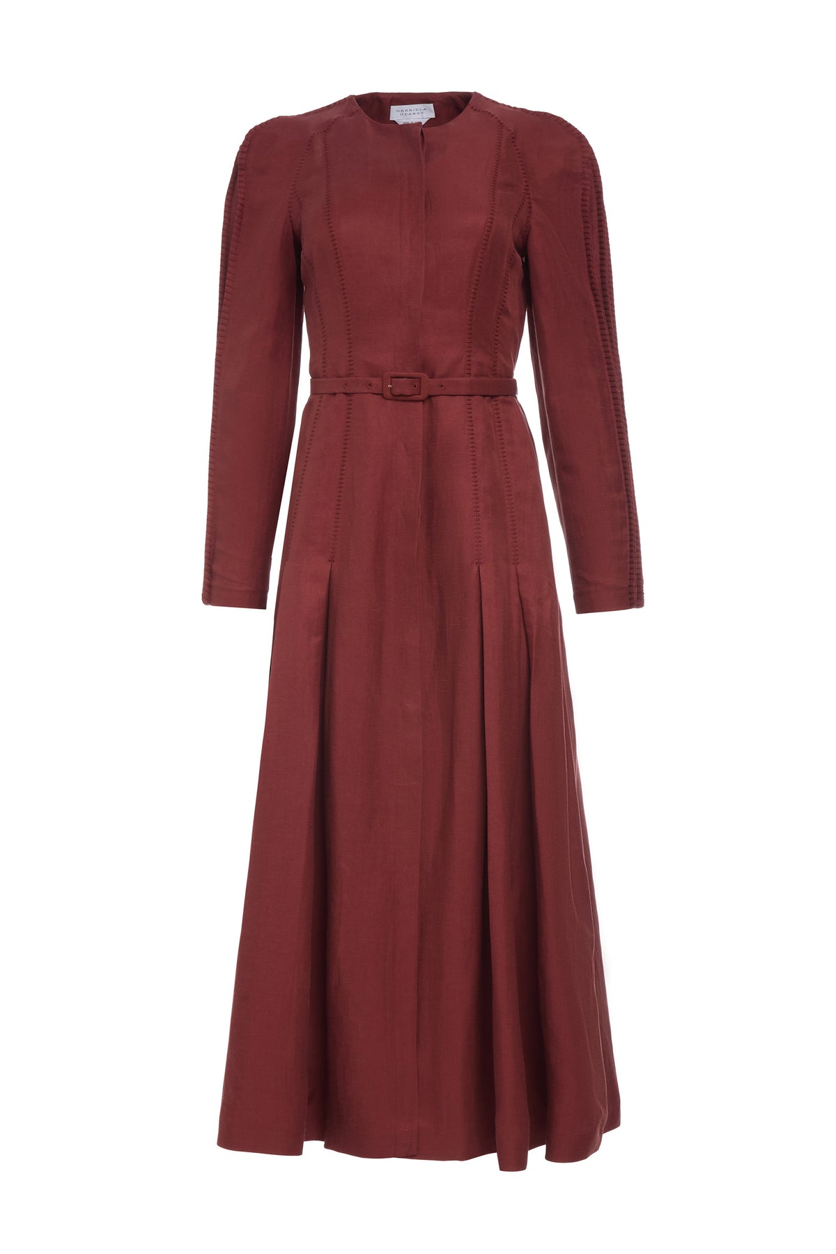Burnt Sienna / Robe Niles lin et soie - Burnt Sienna