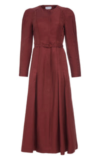 Burnt Sienna / Robe Niles lin et soie - Burnt Sienna