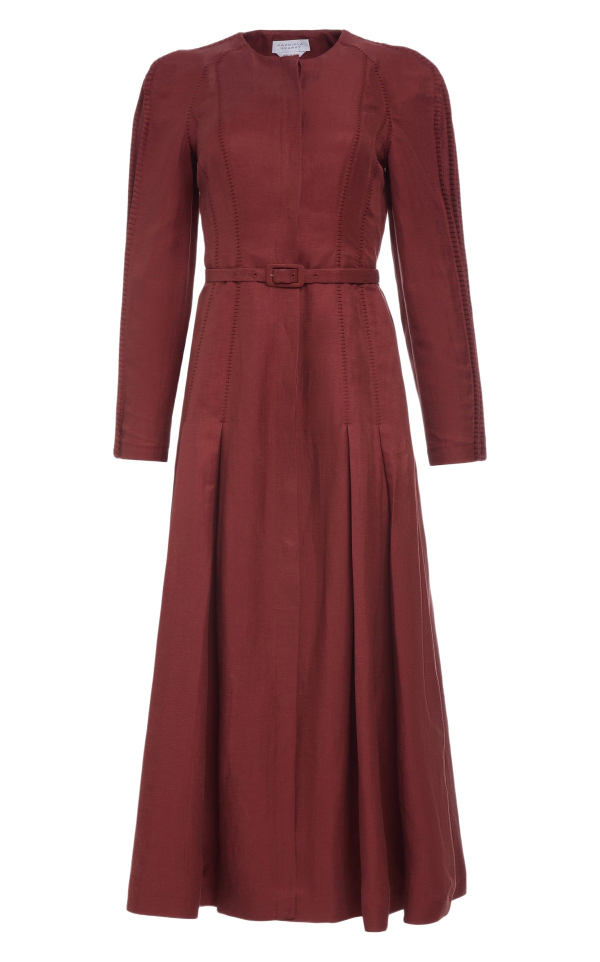 Burnt Sienna / Robe Niles lin et soie - Burnt Sienna