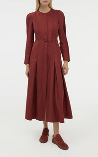 Burnt Sienna / Robe Niles lin et soie - Burnt Sienna