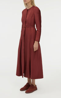 Burnt Sienna / Robe Niles lin et soie - Burnt Sienna