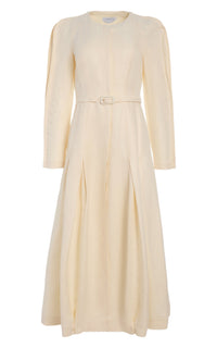 Ivory / Robe Niles en lin et soie - Ivory