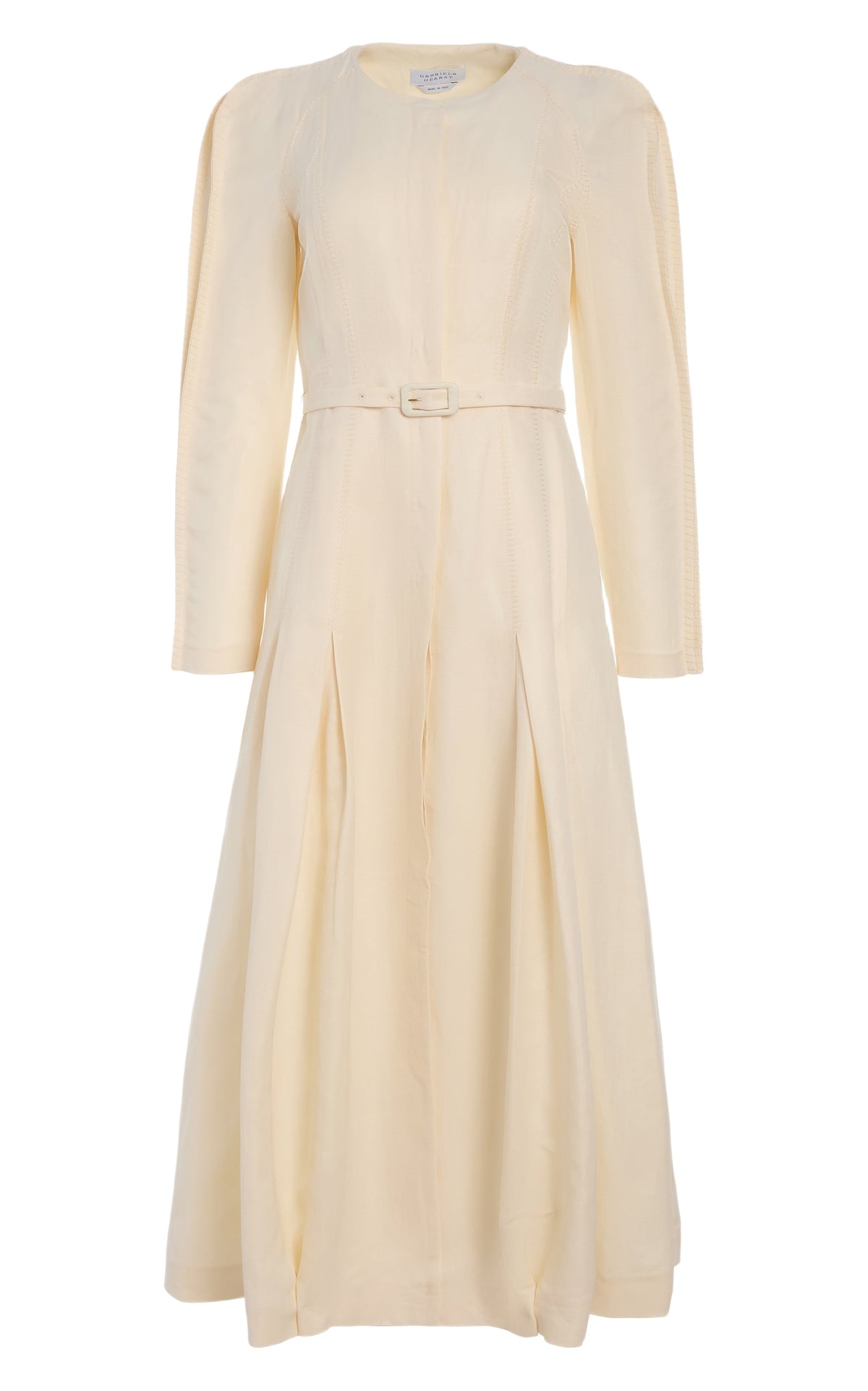 Ivory / Robe Niles en lin et soie - Ivory