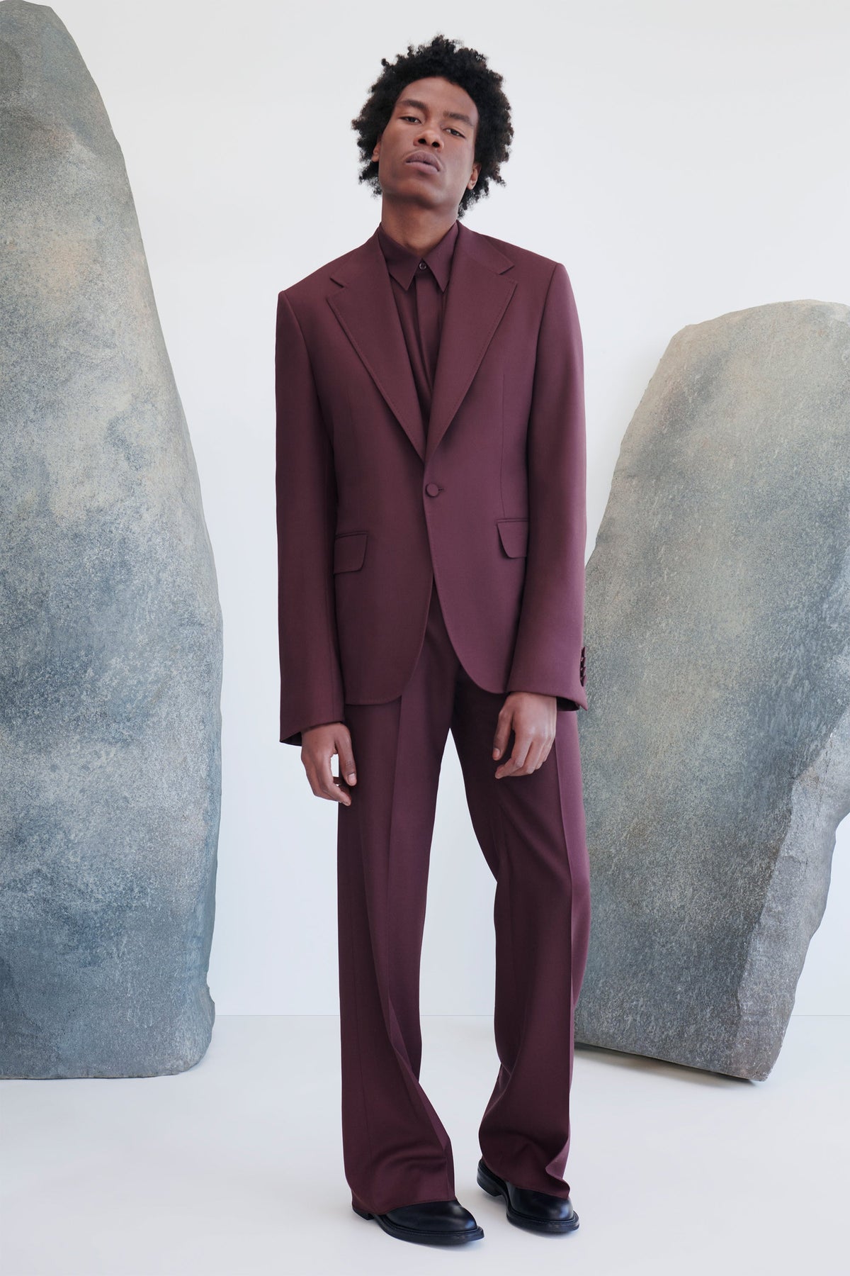 Bordeaux / Veste blazer Leiva en laine - Bordeaux