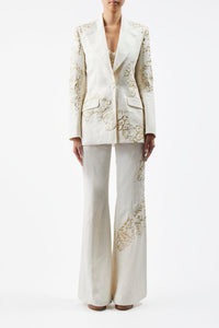 Ivory / Veste blazer Leiva en laine - Ivory