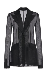 Leiva Blazer en orange antilope heavy lin sergé