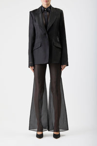 Leiva Blazer en orange antilope heavy lin sergé